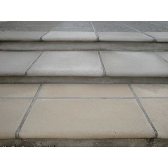 Concrete Bullnose Coping Paver - Smooth 500 x 500mm Natural