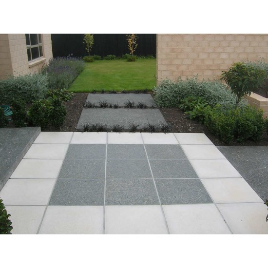 Concrete Bullnose Coping Paver - Honed 600 x 600mm Natural