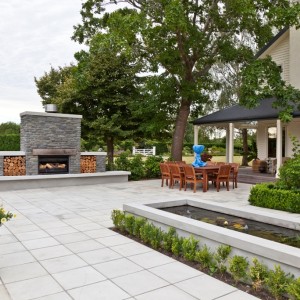 500x500 Smooth Natural Fire Pit area