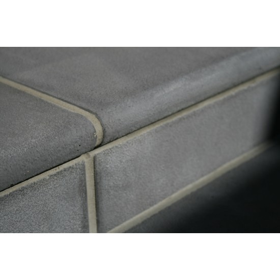 Concrete Bullnose Coping Paver - Sandy 300 x 300mm Coloured