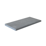 Granite Pencil Edge Coping Paver - Flamed 600 x 300mm Black