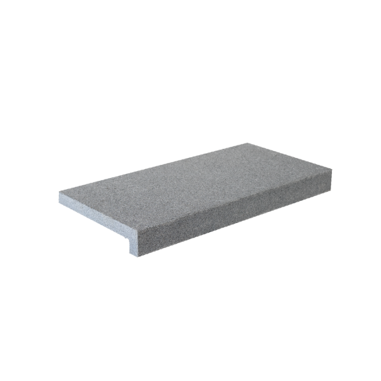 Granite Dropface Coping Paver - Flamed 600 x 300mm Grey