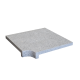 Granite Dropface Internal Corner Coping Paver - Flamed 480 x 480mm White Granite Dropface Internal Corner Coping Paver - Flamed 480 x 480mm White