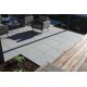 Granite Dropface External Corner Coping Paver - Flamed 400 x 400mm Grey