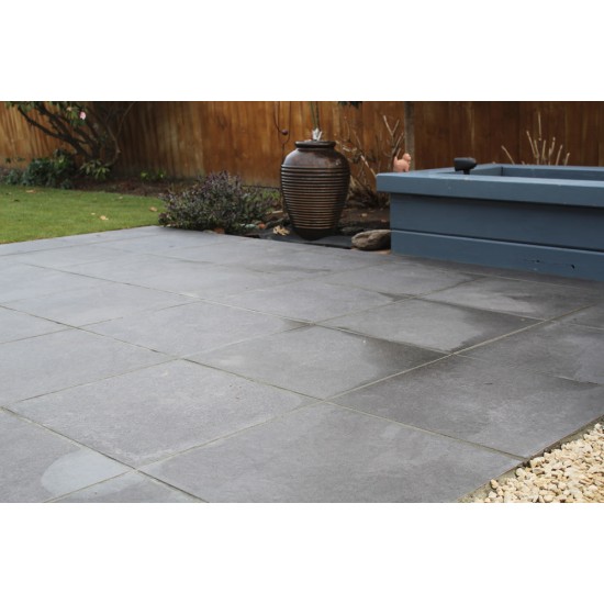 Porcelain Paver - 600 x 600mm Black Reefstone