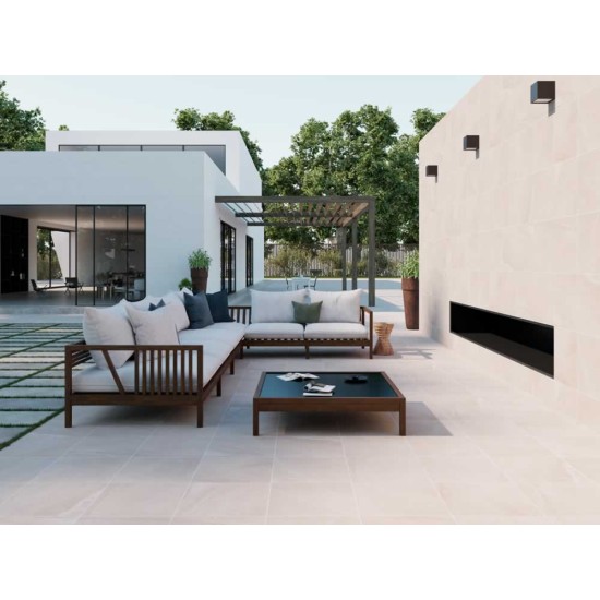 Porcelain Arris Edge Coping Paver - 600 x 300mm White Sands