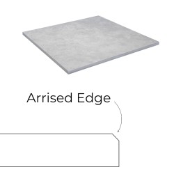 Porcelain Arris Edge Coping Paver - 600 x 600mm Platinum