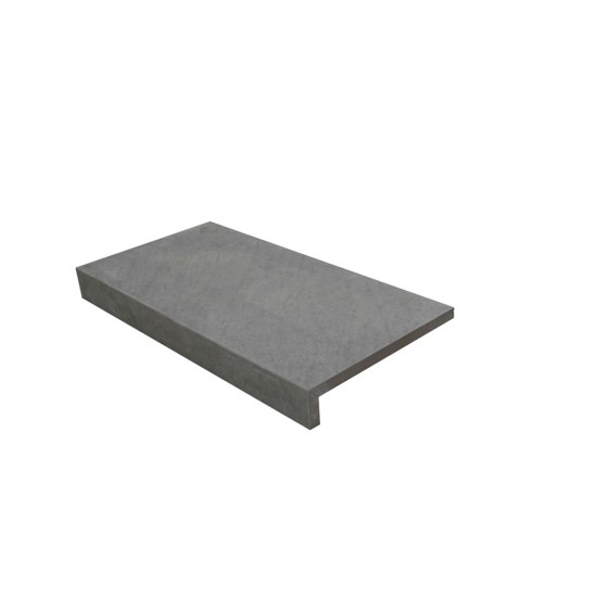 Porcelain Dropface Coping Paver - 600 x 400mm Marble Grey