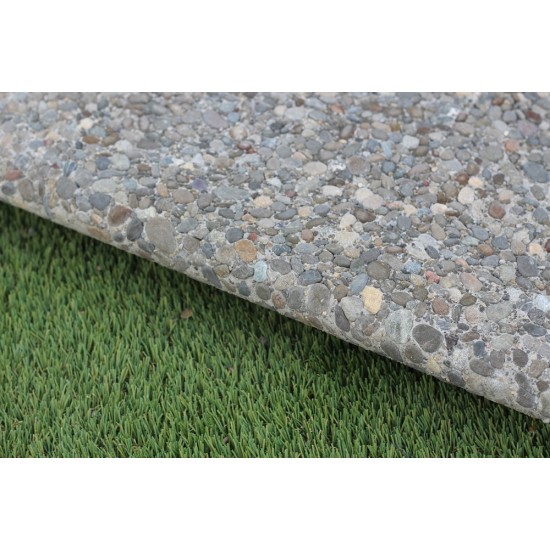 Concrete Bullnose Coping Paver - Exposed Aggregate 500 x 500mm Traditional