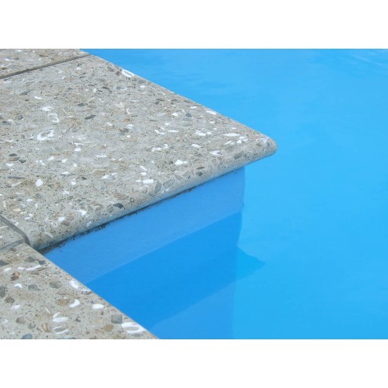 Concrete Bullnose Coping Paver - Honed 500 x 250mm Specialty