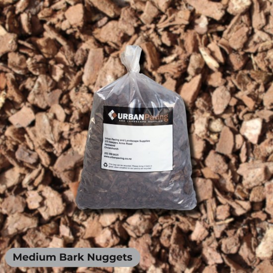 Premium Medium Bark Nuggets 20mm - 20L Bag