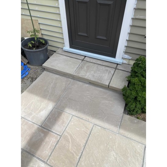 Indian Sandstone Paver - Natural Split 600 x 600mm Walnut