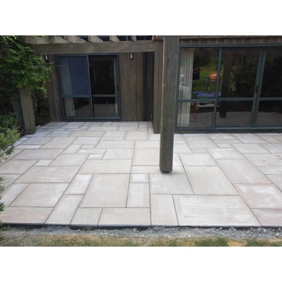 Indian Sandstone Paver - Natural Split 600 x 600mm Walnut
